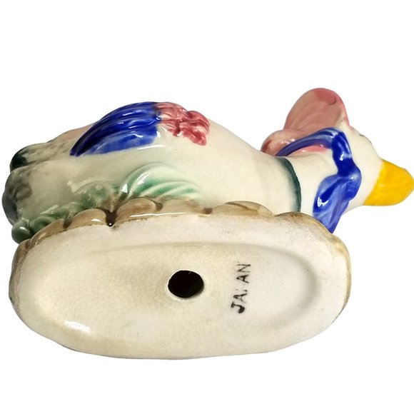 1950s Vintage Set of Mr. & Mrs. Duck Ceramic Salt & Pepper Shakers Made In Japan - Picture 8 of 16